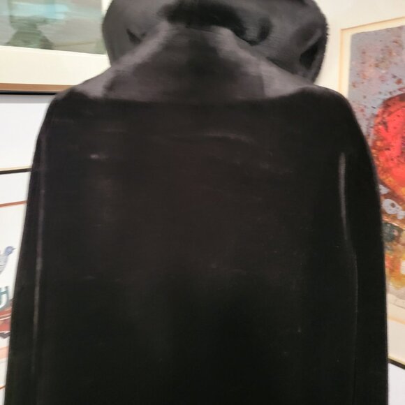 Vintage Real Mouton Lamb Fur Coat with High Collar 1950's - Picture 5 of 7